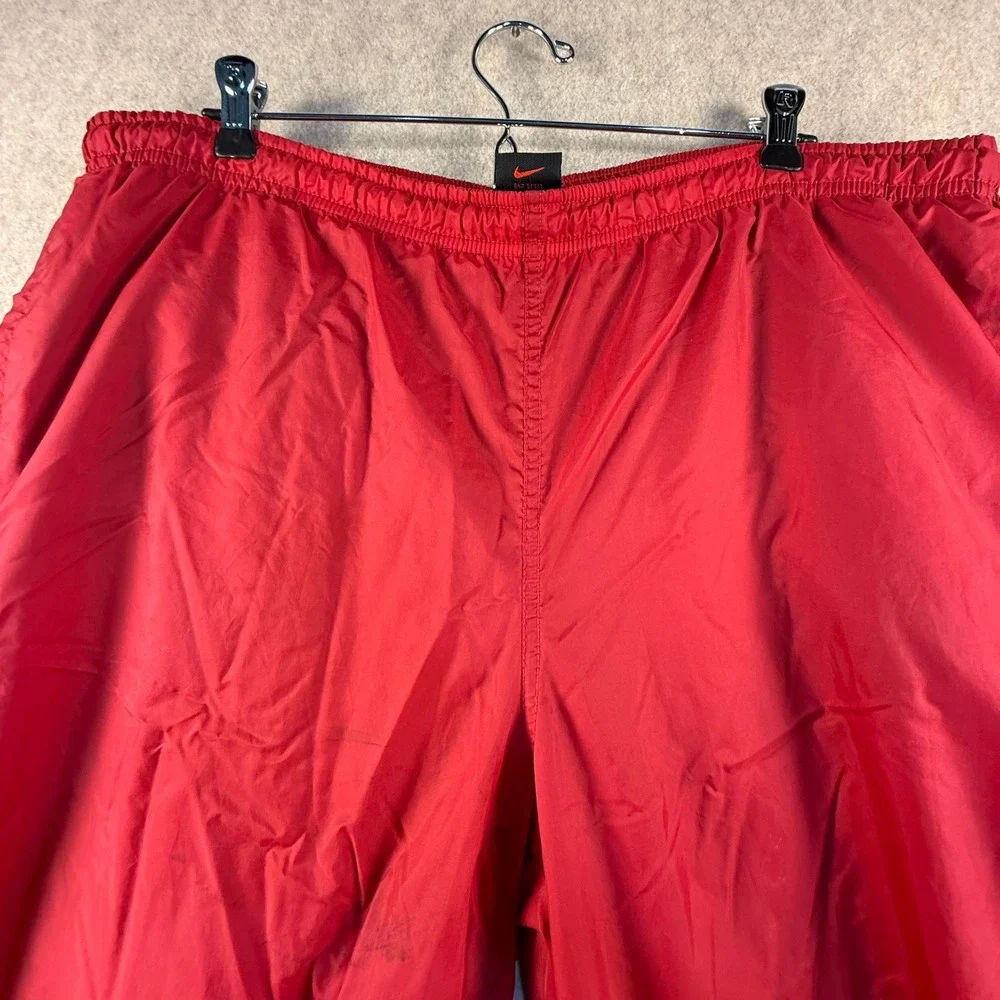 Vintage Nike Red Windbreaker Track Pants Mens XL Lined Athletic Trousers P0789
